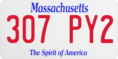 MA license plate 307PY2