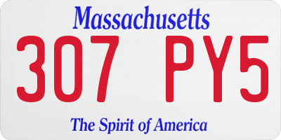 MA license plate 307PY5