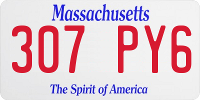 MA license plate 307PY6