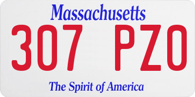 MA license plate 307PZ0