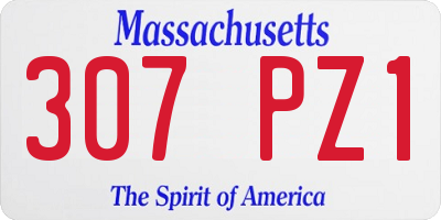 MA license plate 307PZ1
