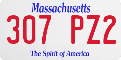 MA license plate 307PZ2