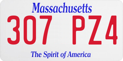 MA license plate 307PZ4