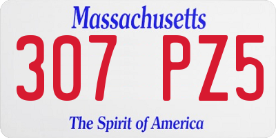 MA license plate 307PZ5