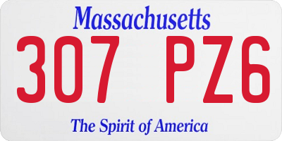 MA license plate 307PZ6