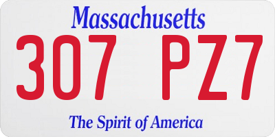 MA license plate 307PZ7