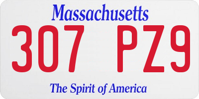 MA license plate 307PZ9