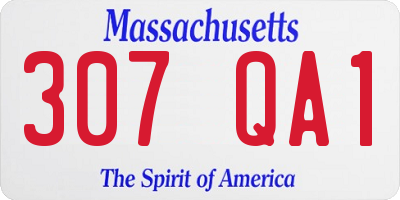 MA license plate 307QA1