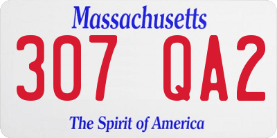 MA license plate 307QA2