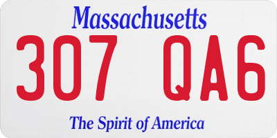MA license plate 307QA6