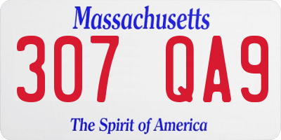 MA license plate 307QA9