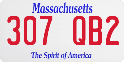 MA license plate 307QB2
