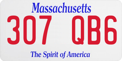 MA license plate 307QB6