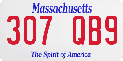 MA license plate 307QB9