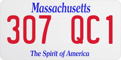 MA license plate 307QC1