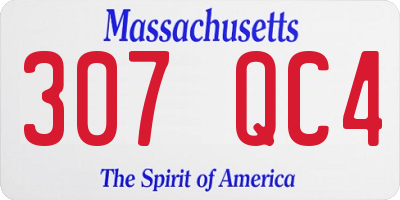 MA license plate 307QC4
