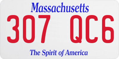 MA license plate 307QC6