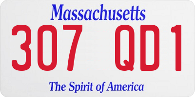 MA license plate 307QD1