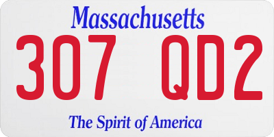 MA license plate 307QD2