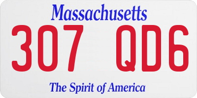 MA license plate 307QD6