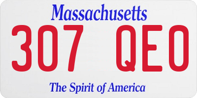MA license plate 307QE0