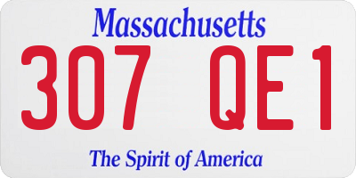 MA license plate 307QE1