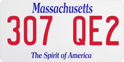 MA license plate 307QE2