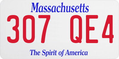 MA license plate 307QE4