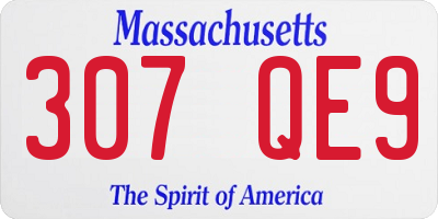 MA license plate 307QE9