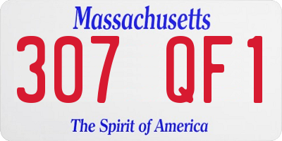 MA license plate 307QF1