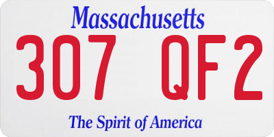 MA license plate 307QF2