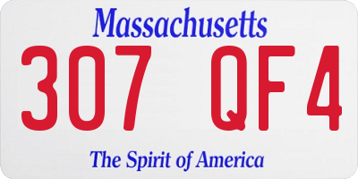 MA license plate 307QF4