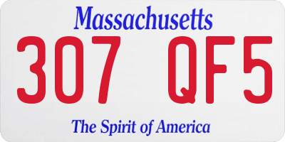 MA license plate 307QF5