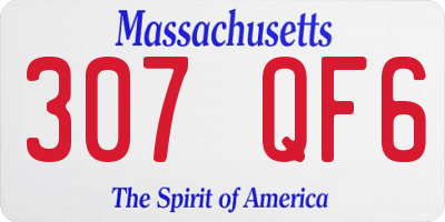 MA license plate 307QF6