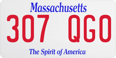 MA license plate 307QG0
