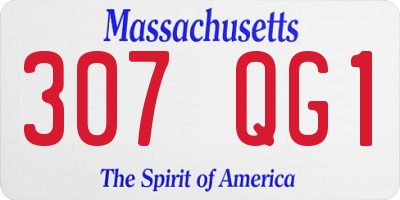 MA license plate 307QG1