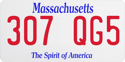 MA license plate 307QG5