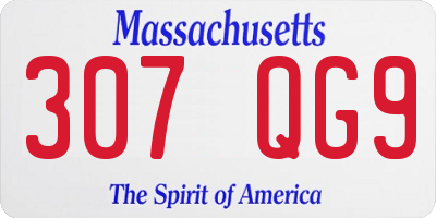 MA license plate 307QG9