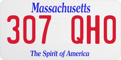 MA license plate 307QH0