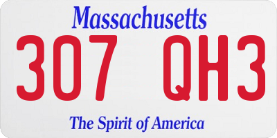 MA license plate 307QH3