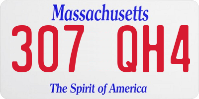 MA license plate 307QH4
