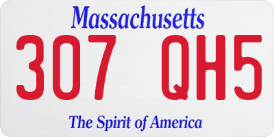 MA license plate 307QH5