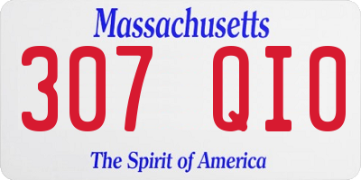 MA license plate 307QI0