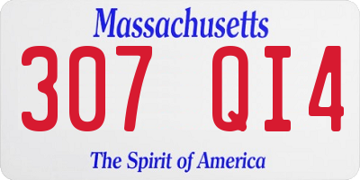 MA license plate 307QI4