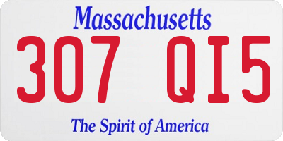 MA license plate 307QI5