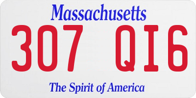 MA license plate 307QI6