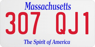 MA license plate 307QJ1