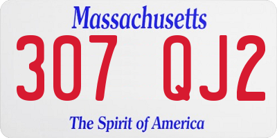 MA license plate 307QJ2