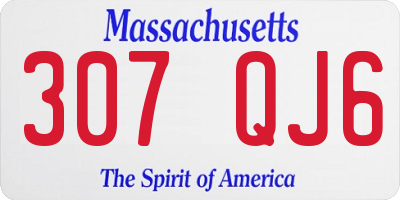 MA license plate 307QJ6