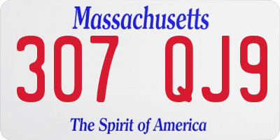 MA license plate 307QJ9